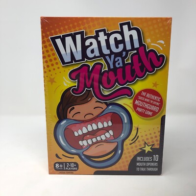 Watch Your Mouth Family Party Game With 10 Mouthguard Pieces SEALED