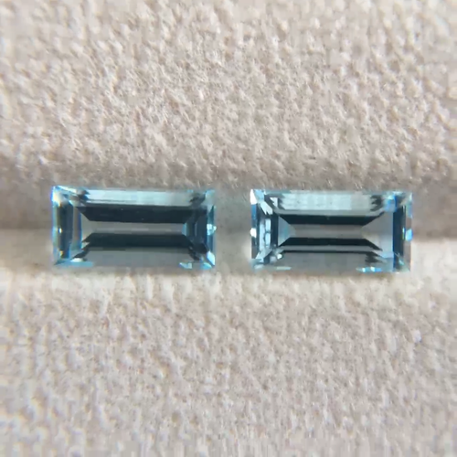 3,17 CTS_ TOP ACHTECK 10 X 5 MM_100% NATÜRLICHER AQUAMARIN AUS BRASILIEN!! - Video 1 von 1