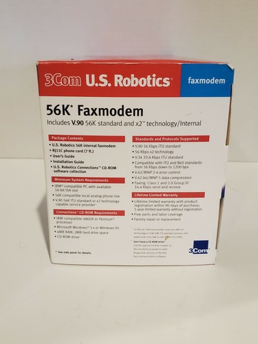 Scheda modem 3com US Robotics 56k modello 5687 articolo scatola aperta - Foto 4 di 5