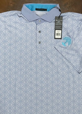 New Men Greyson Lions Tooth Performance Golf Polo (MSP23K28-451)  Size Large