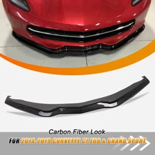 Front Bumper Lower Lip Splitter For 2014-2019 Corvette C7 Z06 Carbon Fiber Look