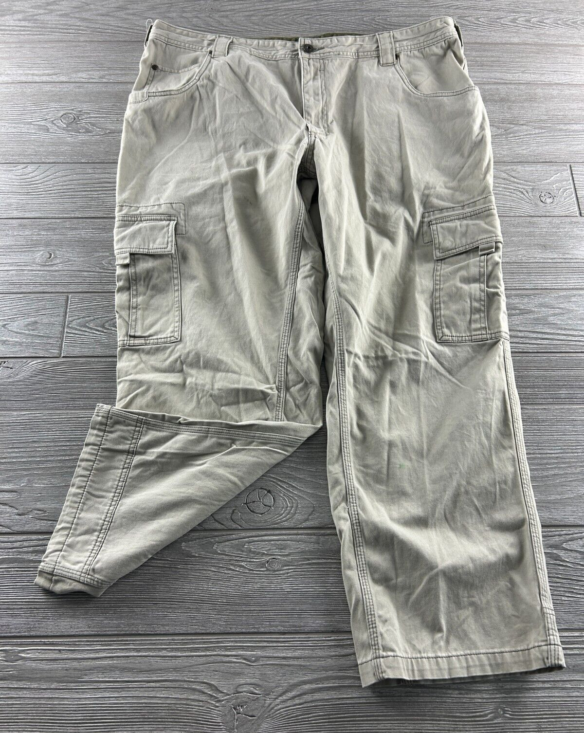 Cabelas Cargo Pants 42x30 Beige Khaki Classic Fit Out… Gem