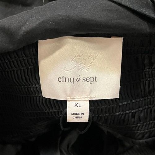 NWT Cinq A Sept Black Peplum Puff Sleeveless Casual Top Women's Size XL-Large - Picture 3 of 11