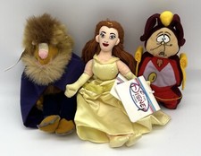 NWT Disney Store Beauty  The Beast Belle, Beast  Cogsworth Mini Beanbag Plush