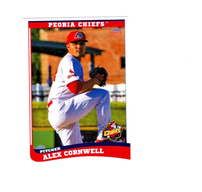 Alex Cornwell 2023 Peoria Chiefs baseball card Glendale CA