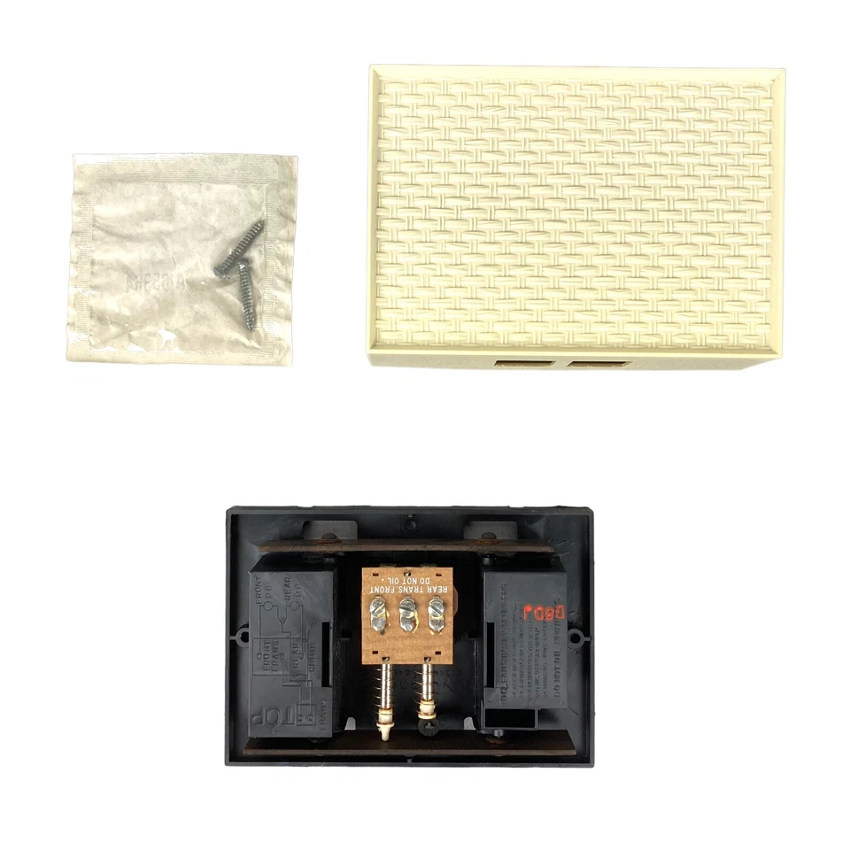 NEW VTG Mid-Century Modern NuTone TWO TONE DOOR BELL CHIME KA-10 Ivory MCM NOS - Image 3 of 4