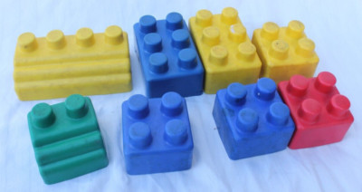 EduShape 8 piece Soft building blocks Flexi Edu Blocks Multicolor