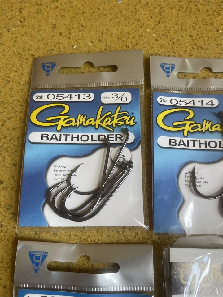 Various Sizes/3,4,5,8 - Fishing Hooks 6 Packs- Total 42 Hooks, New, See Photos - Image 2 of 4