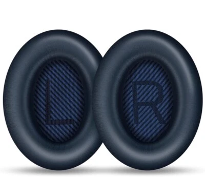 2x Kunstleder Ohrpolster für Bose Quietcomfort 35 QC35 II QC35II Kopfhörer blau