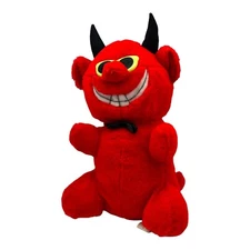 Vintage Black Horned Red Devil W/Sunglasses Stuffed Plush 11” M Galapo Moray Toy