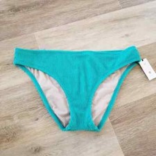 NWT Shade  Shore Green Textured Bikini Bottom Size XL
