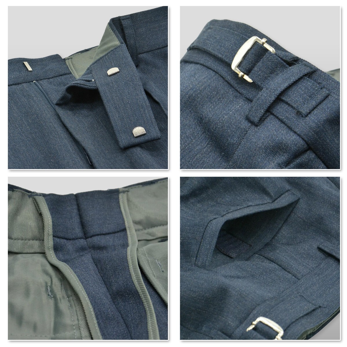 K*K様 70s  air force wool pants raf Blue Tailor Pants Trouser Vintage Retro Style Casual Air Force