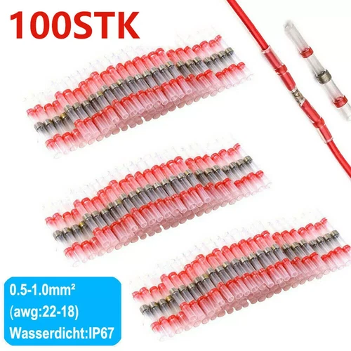 100-1000 x Lötverbinder Schrumpfverbinder Sortiment Stoßverbinder Kabelverbinder - Bild 19 von 19