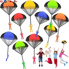 10 Pcs Parachute Toy,Tangle Free Throwing Toy Parachute,Outdoor Toss It Up Flyin