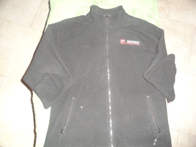 VINTAGE NORWAY XXXL 3XL BLACK JACKET ZIPPERED POCKETS HIGH COLLAR