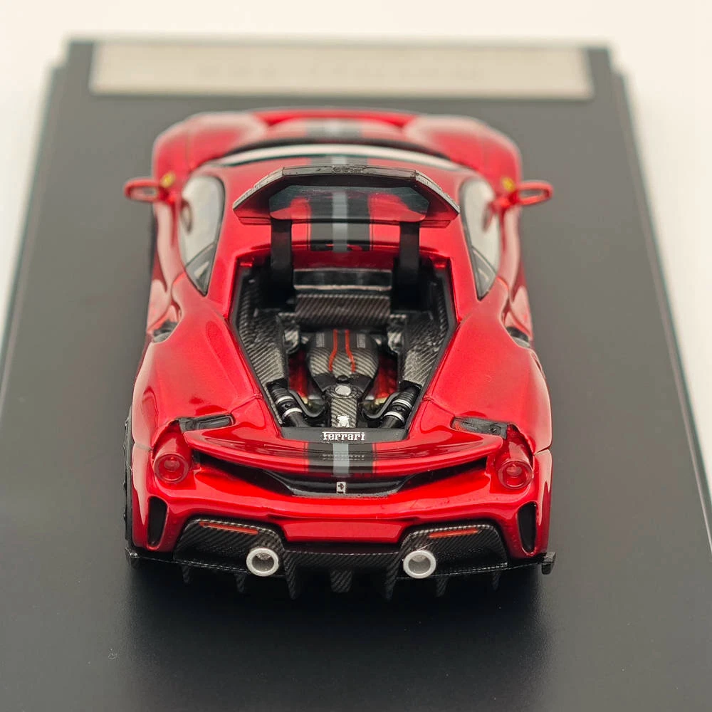 1/64 ノビテック フェラーリ 488 Pista Rosso Red DCM 1/64 Scale Ferrari Novitec 488 Pista Red1 Diecast Car