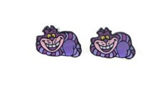 Alice in Wonderland Cheshire Cat Enamel Stud Earrings