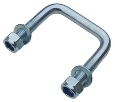 EMPULA 1 Stück M16 U Bügelschraube, Rohrschelle vierkant Stahl verzinkt