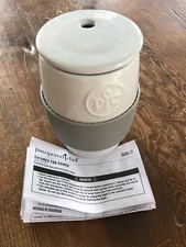 Pampered Chef Ceramic White Ceramic Microwave Egg Cooker #1529 Dorm Life Camping