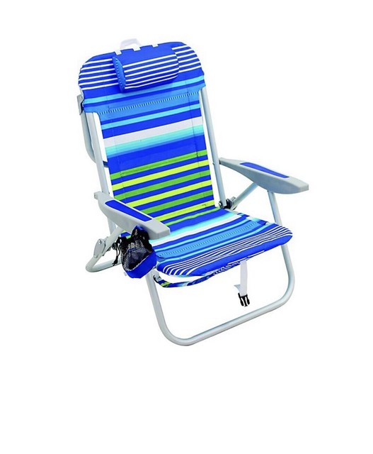Copa Big Tycoon 4 Position Folding Aluminum Lay Flat Beach Lounge Chair