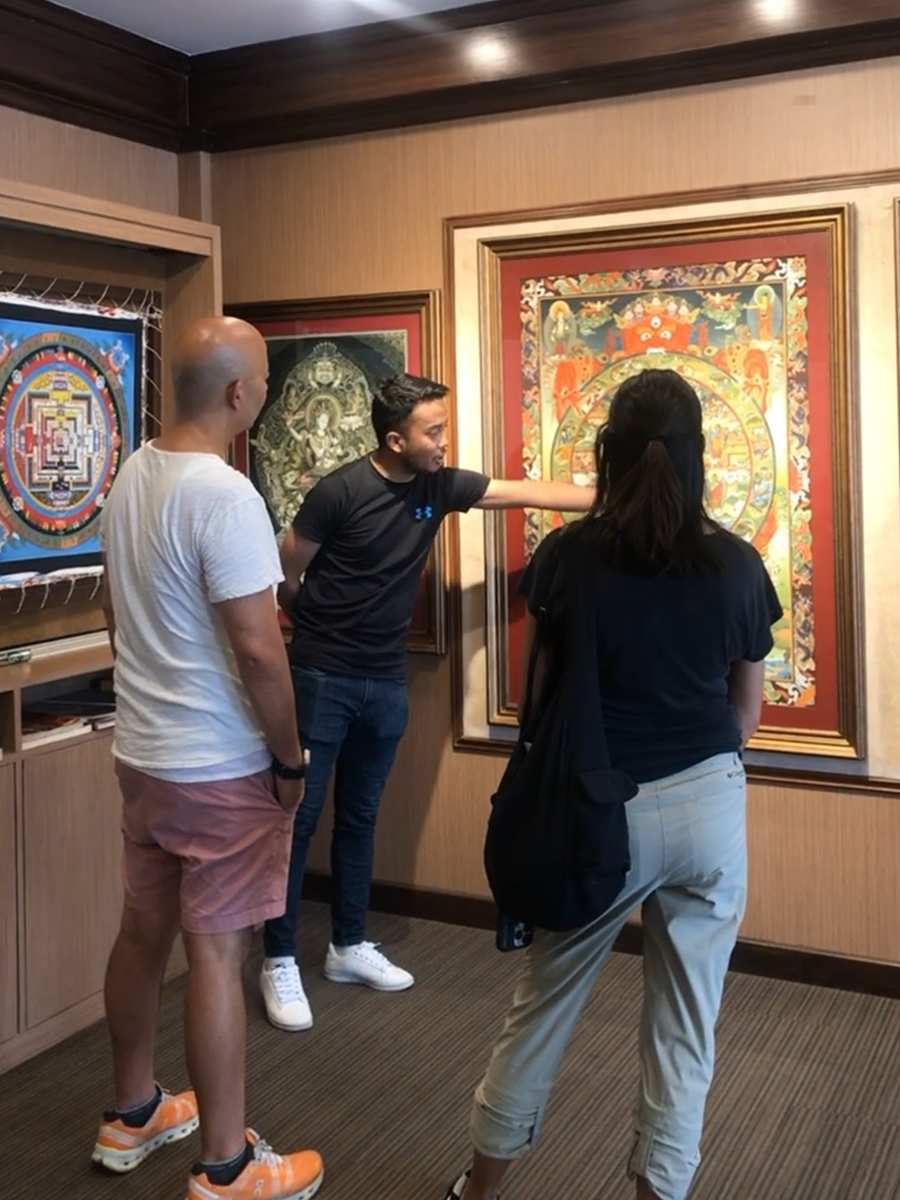 Tibetan Ksitigarbha Thangka – Divine Guidance | Hand-Made Art