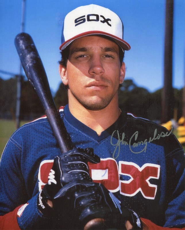 JOHN CANGELOSI Chicago White Sox 1986 Signed color 8x10 Photo COA