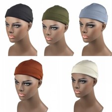 Unisex Casual Inner Fleece Beanie Soft Cozy Plain Color Outdoor Sport Warm Cap