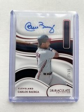 2023 Immaculate Clearly Authentic Auto CARLOS BAERGA Guardians Red /35 SP