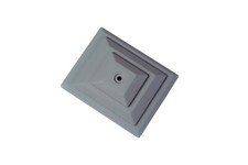Fence Post Caps, GREY Pack of 10 for 4"x3" Post. PLASTIC, UK Made. GT0054