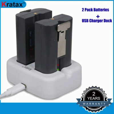 KRATAX 2 Pack Rechargeable Battery Pack &Charging Station for Ring Video Doorbell 2 3 4