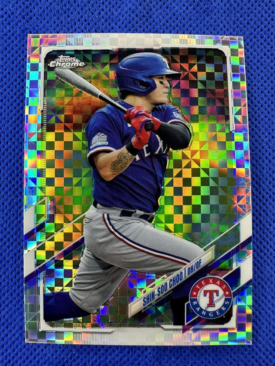 2021 #127 Shin-Soo Choo Topps Chrome Baseball X-Fractor