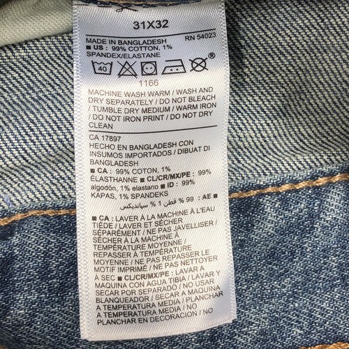 Old navy Mens Blue Athletic Jeans 31x32 Regular Fit Built In Flex Tough Denim - Picture 5 of 5