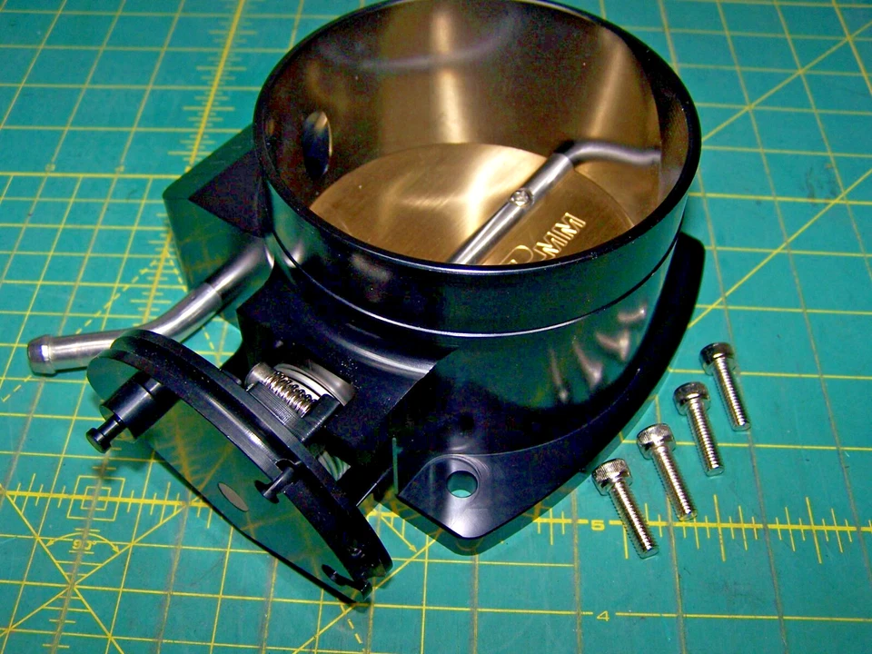 Corpo do acelerador de alumínio 102mm 4 parafusos PRETO para motor LS LS1 LS3 LS6 LSX - Imagem 3 de 4