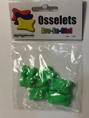  Jeu d' Osselets en Plastique (Vert Neon)- New Plastic Jacks Game (Neon Green) 