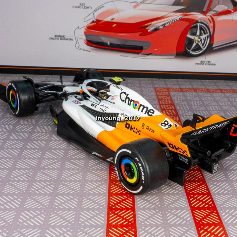 1:24 F1 McLaren MCL60 Diecast Model Car 2023 Monaco Grand Prix Oscar Piastri 81 - Image 4 of 4