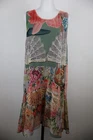 Desigual Sleeveless Midi Square Neck Vintage Dress 2XL Multicolor