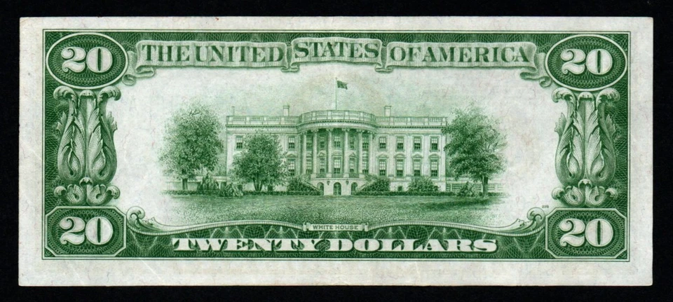 1934 $20 BOSTON LINDA AU+ Nota da Reserva Federal! - Imagem 2 de 2
