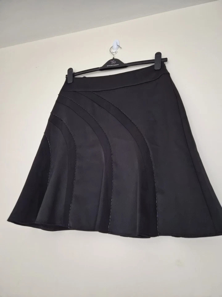 Evie Collection Black Embellished Flared  Skirt Size 10 – Beaded Detail. - Image 4 of 4