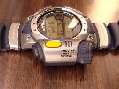 Casio Thermo Scanner Sea Pathfinder Digital Watch Spf-10 Battery