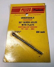 Vintage Mura Products Set Screw Axle w/Flats M154-2.5" Slot Car Racing