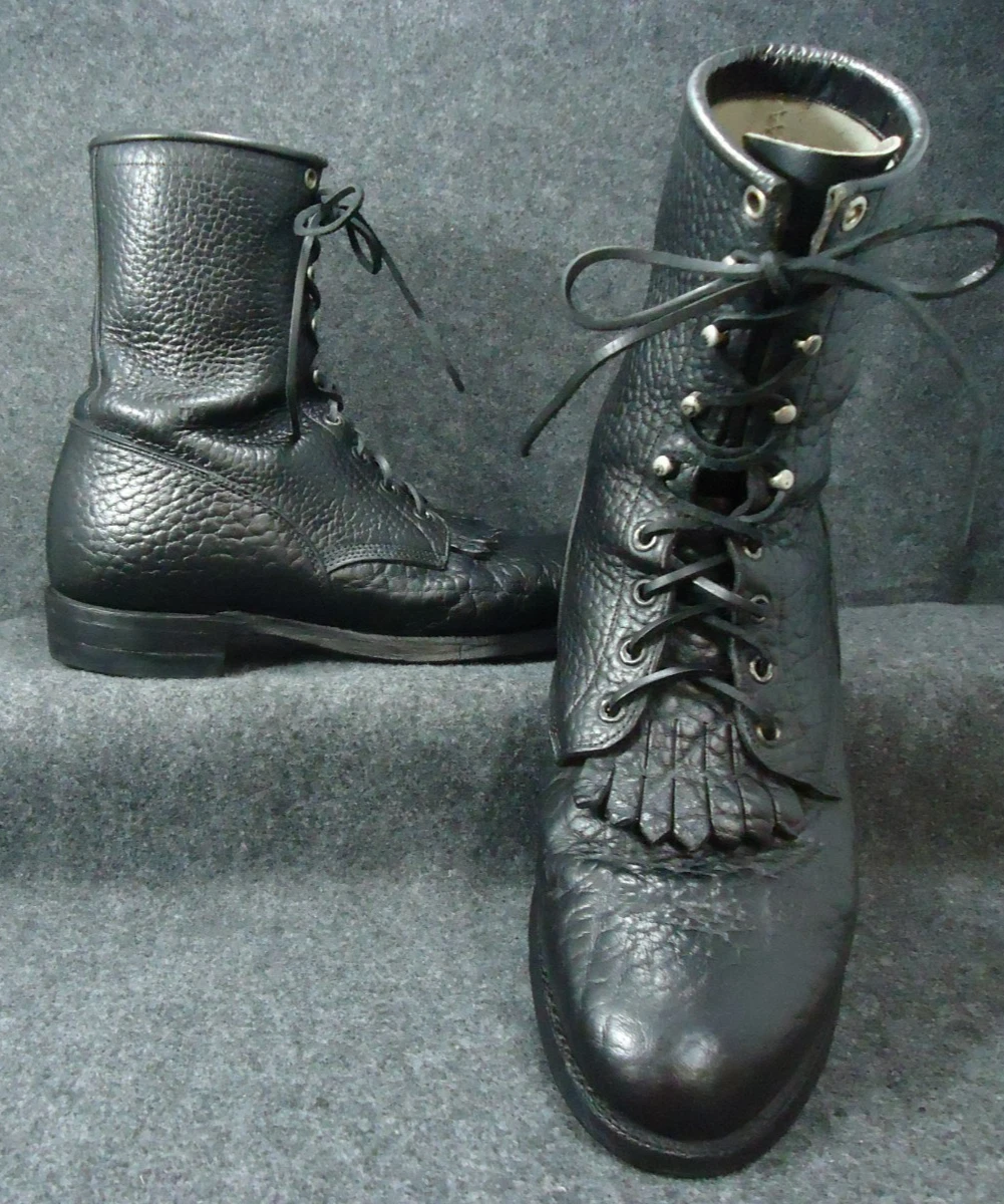 Justin Boots Black Lace Up Boots for Men | eBay display picture 1
