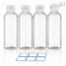 4 Pack 3.4 Oz 100ml TSA Approved Travel Bottles for Toiletries Leak Proof