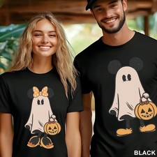 Disney Mickey And Minnie Ghost Shirt, Disney Mickey Halloween Shirt, 201911