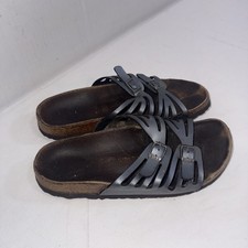 Birkenstock Granada Silver Metallic Gorpcore Slides Womens 40 EU L10 M8