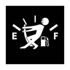 2Pcs White Funny Fuel Tank Stickers Reflective Fuel Lid Decal Hilarious Decal...