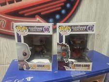 Funko Pop Marvel 2pc Guardians Of The Galaxy Drax #50 + Star-Lord #47