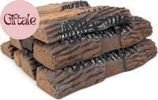 Large Ceramic Gas Logs, 10 Piece Set of Decoration Ceramic Wood Logs for All Typ Large Ceramic Gas Logs, 10 Piece Set of Decoration Ceramic Wood Logs for All Typ - Image 1