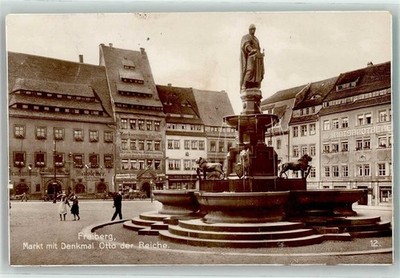 39514360 - 9200 Freiberg Market with Monument Otto the Rich Council Pharmacy