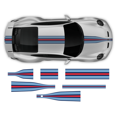 Martini Style Racing Stripes Over the Top, designed to fit all
