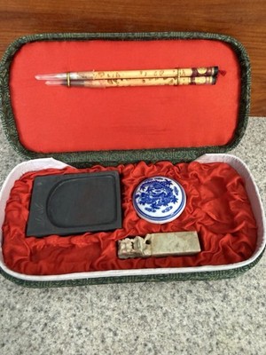 Chinese calligraphy set  Four Treasures of the Scholar s Studio''